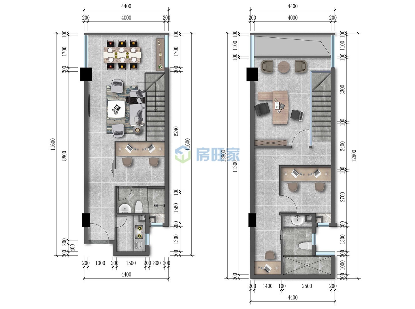 凤凰山温泉谷户型:loft公寓户型
