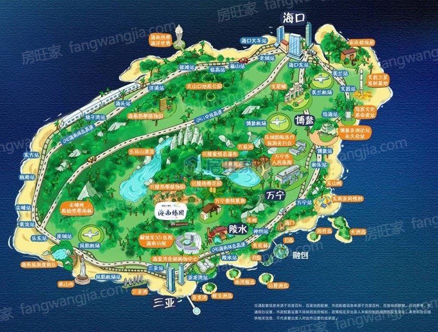 海南臻园和万宁兴隆区位图