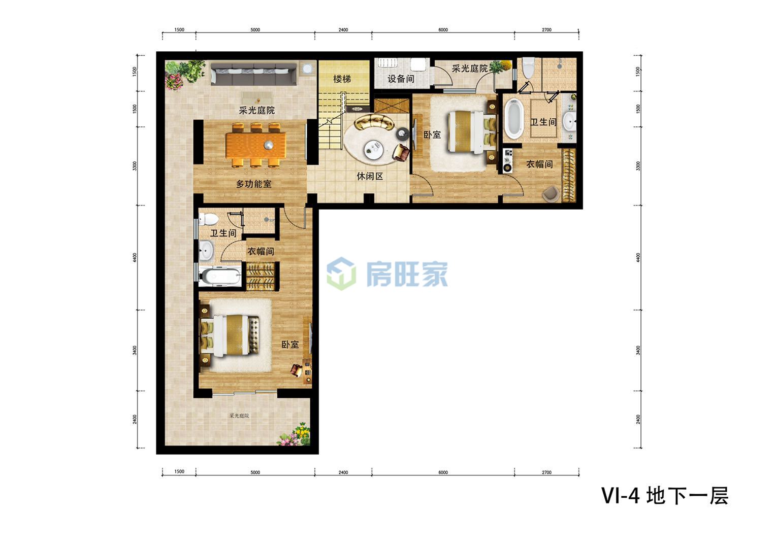 金泰南燕湾别墅VI-4户型 地下一层平面图