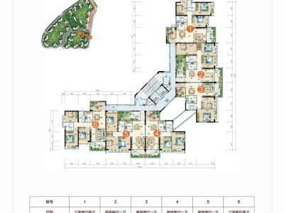 富力悦海湾C-1#和C-2#标准层户型图